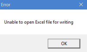 unable to open excel file with macros